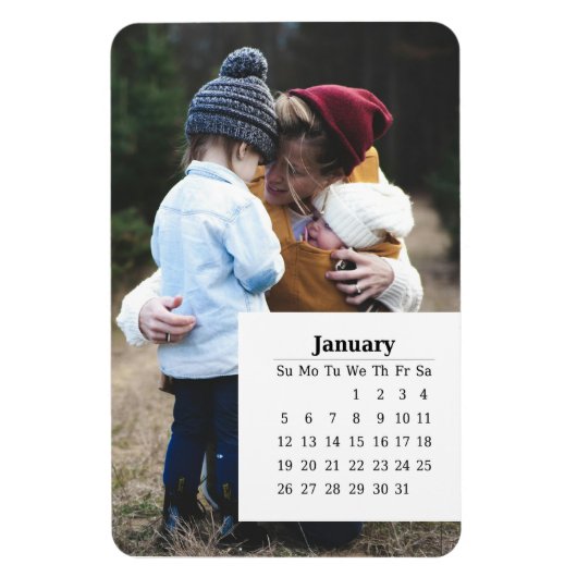 Overlay Kalender Januari 2025 Magneet (Verticaal)
