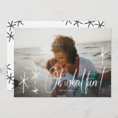 Overlay Lettering Oh wat een leuke vakantiefotokaa Feestdagenkaart (Voorkant / Achterkant)