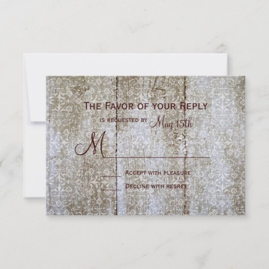  overlay-out RSVP-kaarten voor bedrukt hout RSVP Kaartje (Voorkant)