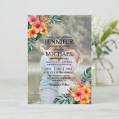 Overlay Portret Afbeelding Foto QR Tropische bruil Kaart (Staand voorkant)