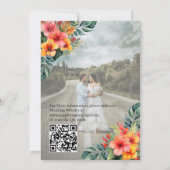 Overlay Portret Afbeelding Foto QR Tropische bruil Kaart (Achterkant)