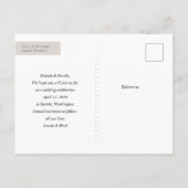 Overlay Save the Date Photo Announding Briefkaart (Achterkant)