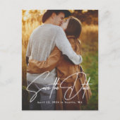Overlay Save the Date Photo Announding Briefkaart (Voorkant)
