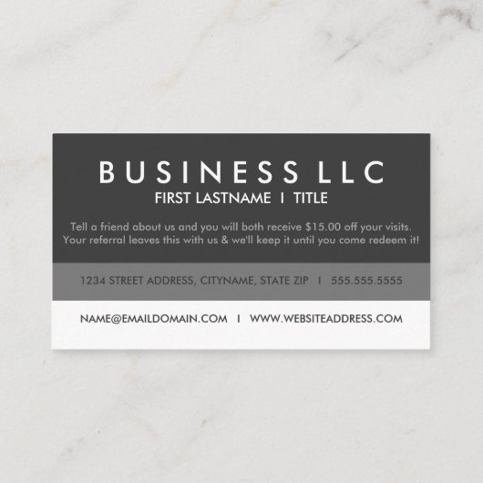 Overlay voor een vriend doorverwijzen aanbevelingskaartje (Achterkant)