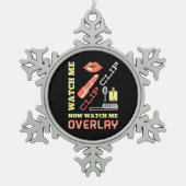 Overlay voor nagelkunstenaar bekijken tin sneeuwvlok ornament (Voorkant)