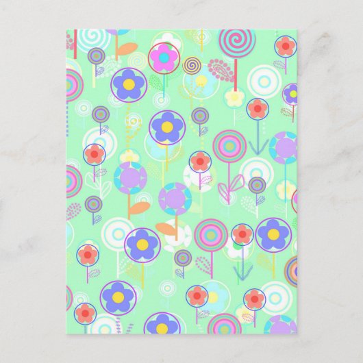 Overlayer Flowers Briefkaart (Voorkant)