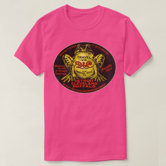 Overleden DC Lake Lines Travel Souvenir Bagage Lab T-shirt (Design voorkant)