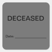 Overleden etiketten van medische patiëntenkaarten (Voorkant)