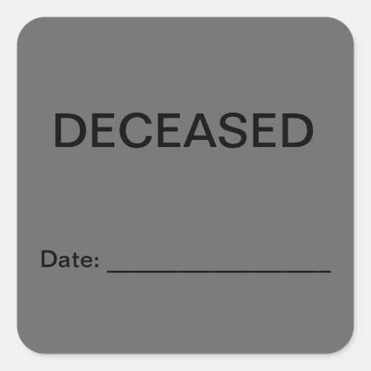 Overleden etiketten van medische patiëntenkaarten (Voorkant)