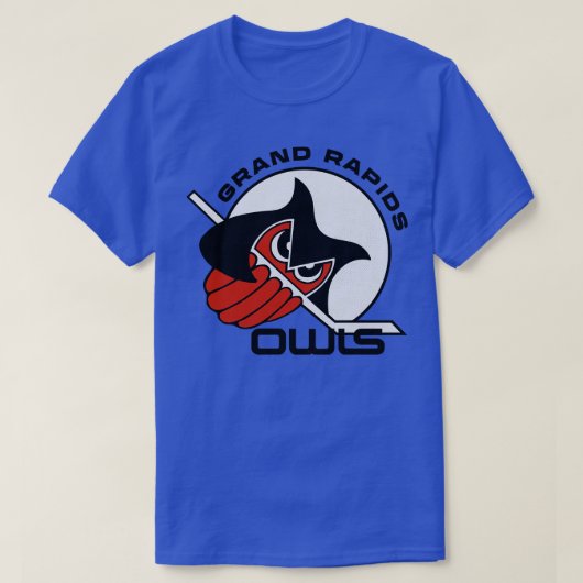 Overleden Grand Rapids Uilen IHL Hockey T-shirt (Design voorkant)