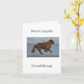 Overleden hond ter liefdevolle herinnering golden kaart (Gele Bloem)