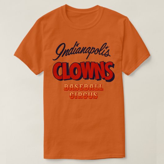 Overleden Indianapolis Clowns Honkbal T-shirt (Design voorkant)