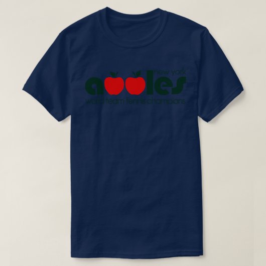 Overleden New York Apples WTT Tennis Champs 1977 T-shirt (Design voorkant)