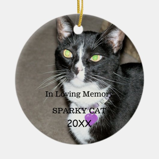 Overleden Pet Memorial Keramisch Ornament (Voorkant)