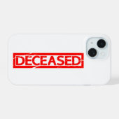 Overleden Stempel iPhone 15 Case (Achterkant horizontaal)
