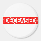 Overleden stempel magneet (Voorkant)