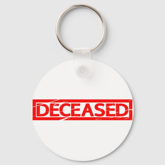 Overleden stempel sleutelhanger (Voorkant)
