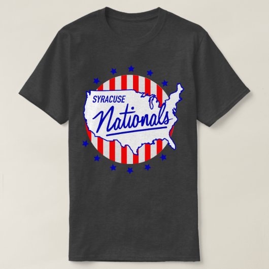 Overleden Syracuse Nationals NBL Basketbal 1948 T-shirt (Design voorkant)