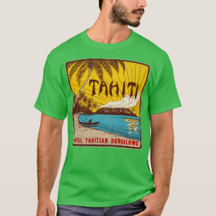 Overleden Tahiti Bungalows Reizen Souvenir Bagage  T-shirt