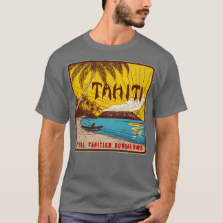 Overleden Tahiti Bungalows Reizen Souvenir Bagage T-shirt