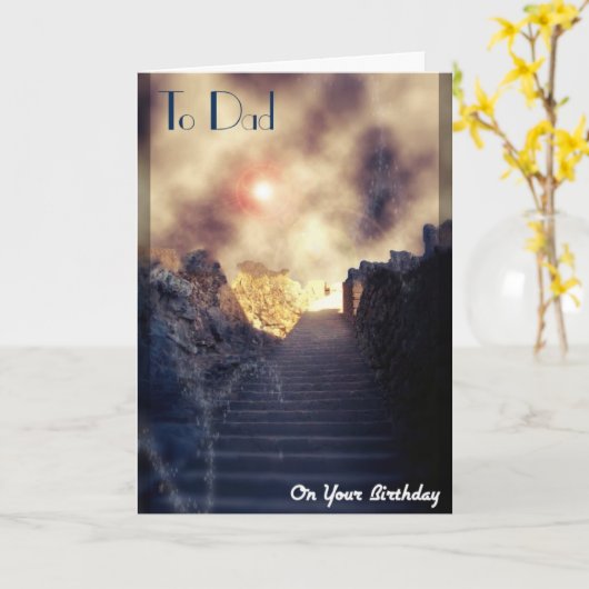 Overleden vader/vader verjaardag kaart (Gele Bloem)