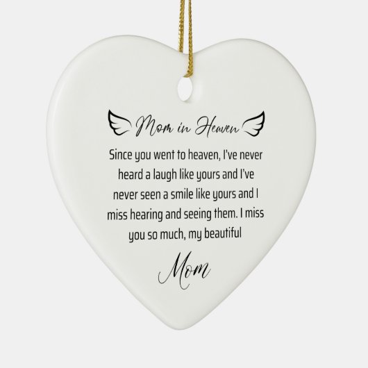 overleed mijn moeder in de hemel keramisch ornament (Rechts)