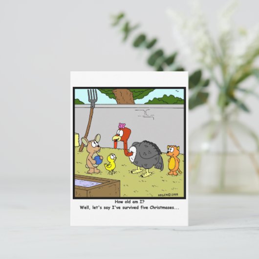 Overleef Kerstmis! Feestdagenkaart (Staand voorkant)