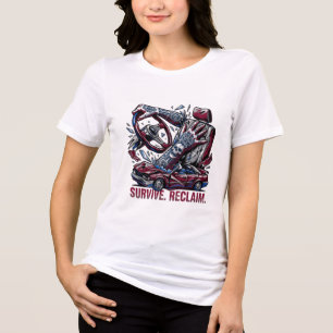 Overleef Reclameer Cybernetisch Auto Wrak Grafisch Tri-Blend Shirt