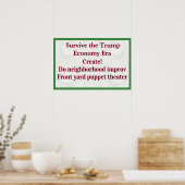 Overleef Trump Economie Creëer! Poster (Keuken)