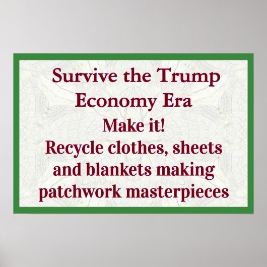Overleef Trump economie, red het Poster (Voorkant)