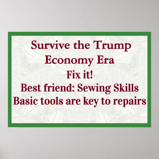 Overleef Trump Economie Repareer Het Poster (Voorkant)