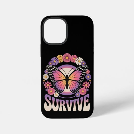 Overleef Vlinder iPhone Hoesje (Achterkant)
