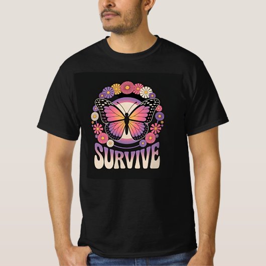 Overleef Vlinder T-shirt (Voorkant)