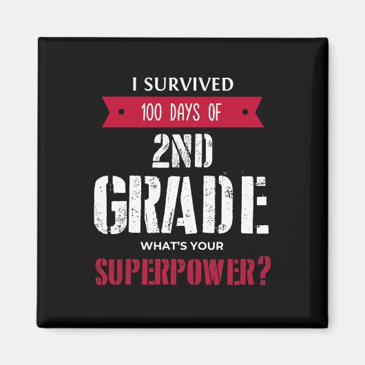 Overleefde 100 dagen van 2e graad Superpower Magneet (Voorkant)