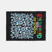 Overleefde 100 dagen van de Kinder schoolleraar Fleece Deken (Voorkant (Horizontaal))