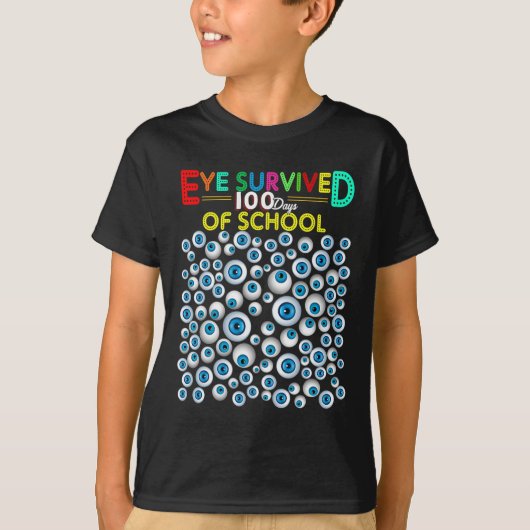 Overleefde 100 dagen van de Kinder schoolleraar T-shirt (Voorkant)