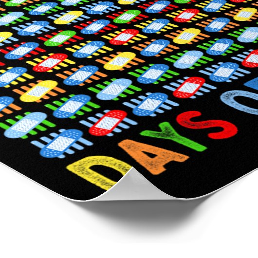 Overleefde 100 dagen van schoolleraar Kinder Band  Poster (Hoek)