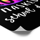 Overleefde 100 gemaskerde schooldagen Tie Dye Poster (Hoek)