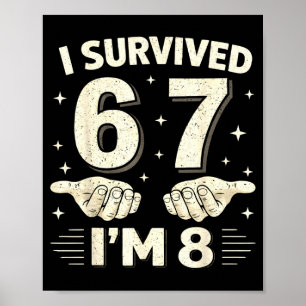 Overleefde 6 7 8 jongens 8e verjaardag 8 jaar oude poster
