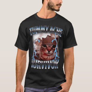 Overleefde buikpijn grap kat meme overleefde vanda t-shirt