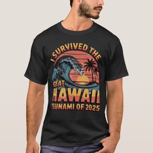 Overleefde de Grote Tsunami van Hawaï van vakantie T-shirt (Voorkant)