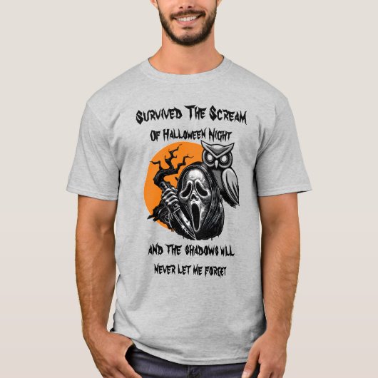 Overleefde de schreeuw van Halloween T-shirt (Voorkant)