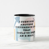 Overleefde een andere conference call Mok (Midden)