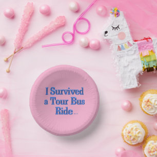 Overleefde een Tour Bus Ride roze papieren kommen