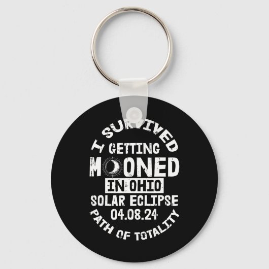 Overleefde het aanleggen in Ohio Solar Eclipse Apr Sleutelhanger (Voorkant)