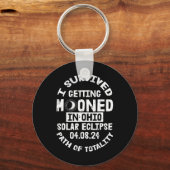 Overleefde het aanleggen in Ohio Solar Eclipse Apr Sleutelhanger (Voorkant)