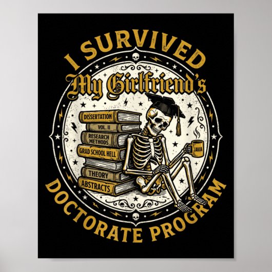 Overleefde het doctoraatprogramma van vriendinnen poster (Voorkant)