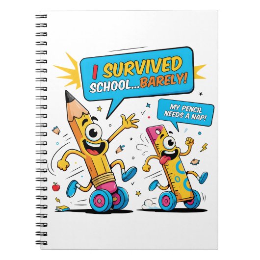 Overleefde Klas Potlood Dut Humor Notitieboek (Voorkant)