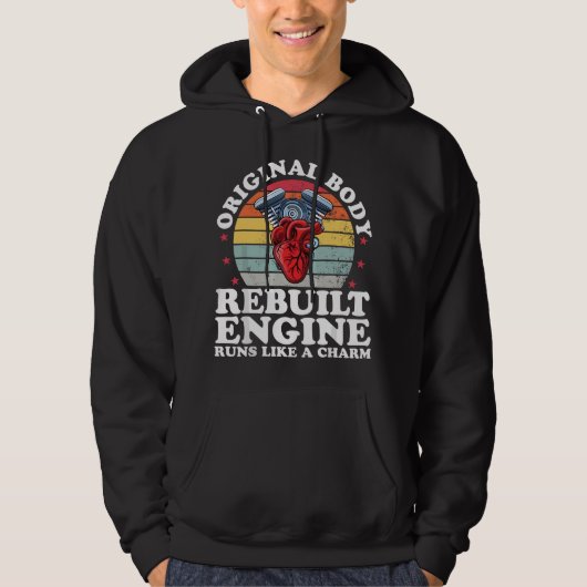 Overleefde Open Hartoperatie Motor Reconstructie Hoodie (Voorkant)