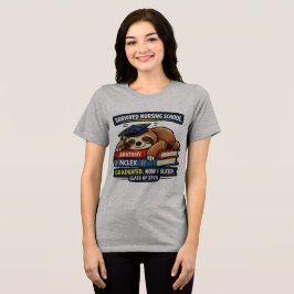 Overleefde Verpleegkundige School Luiaard Afstudee Tri-Blend Shirt
